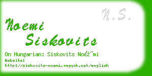 noemi siskovits business card